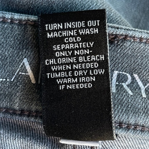 Lane Bryant Jeans Womens Plus Size 24 Gray Distressed Tulip Hem Mid Rise - Picture 6 of 11